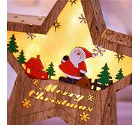 Éclairage LED de vacances, élan de Noël, bonhomme de neige, chambre à coucher, petite amie, cadeau de décoration (Père Noël)