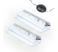 Éclairage LED des bords de verre Clip Set 3000K/5000K Transparent Plug & Play 2 pièces blanc froid