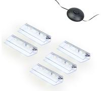 Éclairage LED des bords de verre Clip Set 3000K/5000K Transparent Plug & Play 5 pièces blanc froid