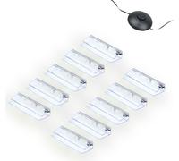 Éclairage LED des bords de verre Clip Set 3000K/5000K Transparent Plug & Play Set de 10 pièces blanc froid