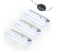 Éclairage LED des bords de verre Clip Set 3000K/5000K Transparent Plug & Play Set de 3 pièces blanc froid