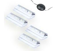 Éclairage LED des bords de verre Clip Set 3000K/5000K Transparent Plug & Play Set de 4 pièces blanc froid