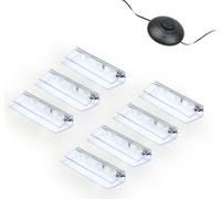 Éclairage LED des bords de verre Clip Set 3000K/5000K Transparent Plug & Play Set de 7 pièces blanc froid