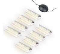 Éclairage LED des bords de verre Clip Set 3000K/5000K Transparent Plug & Play Set de 8 pièces blanc chaud