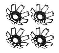 Éclairage LED Garage 210W 21000 Lumen, 4 Pack Lampe Atelier Plafonnier, Déformable à 8+1 Panneaux Ajustables, E26/E27 Plafond LED Pour Sous Sol, Entrepôt, Magasin