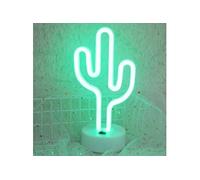 Eclairage LED Guirlande/Décoration LED Cactus forme romantique néon LED vacances lumière avec support, fée chaleureuse lampe décorative lampe de nuit