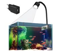 Éclairage LED nano pour aquarium - Lampe zoom LED à intensité variable - 3 couleurs - Lentille zoom - Éclairage Sopt - Pour aquarium, aménagement paysager, eau douce et eau salée
