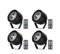 Eclairage LED-Par, design compact, fonctionnalité de télécommande , 4 pièces, prise UE