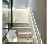 Éclairage LED pour Main Courante Applique Murale LED à Détecteur de Mouvement, Mains Courantes en Aluminium avec Bande Lumineuse LED, Rambardes Lumineuses pour Terrasses(Right,60cm(23.6in))