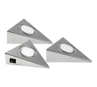 Éclairage LED pour meuble Heitronic GENUA jeu de 3 LED LED intégrée 6 W blanc
