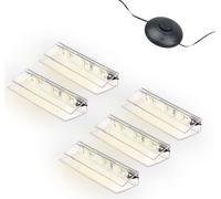 Éclairage LED pour rebord de verre Clip Set 3000K/5000K Transparent Plug & Play Set de 5 pièces blanc chaud