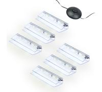 Éclairage LED pour rebord de verre Clip Set 3000K/5000K Transparent Plug & Play Set de 6 pièces blanc froid