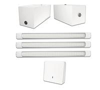 Éclairage led puissant sans fil sur batterie rechargeable pour Garage, Box sous sol, Cave sans électricité - Lampe lumière autonome puissante 3300 lm, Prêt à poser et Sans Travaux, Autonomie 4h30