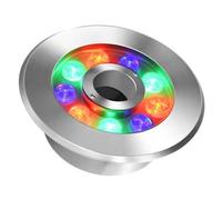 Éclairage LED sous-marin pour bassin - Anneau lumineux pour fontaine AC 12 V, spot LED étanche IP68, éclairage paysager adapté aux fontaines, cascades, étangs et pelouses(Warm white,24W-AC12V)