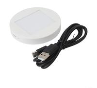 Éclairage LED translucide pour microscope numérique USB, luminosité réglable avec télécommande, plateau en verre transparent pour porte-objets, boîtier en ABS blanc pour laboratoire et éducation (A)