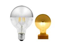 Éclairage, Lot de 2, Ampoule LED Vintage à Ment E14/E27 4W G45 A60 ST64 G80 G95 Edison Miroir Argent Ampoule LED Blanc Chaud