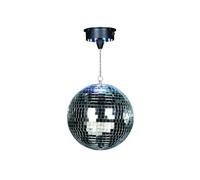 Ibiza Ensemble de boule à facettes DISCO1-30 – Moteur à piles – Argenté