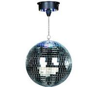 Ibiza Ensemble de boule à facettes DISCO1-30 – Moteur à piles – Argenté