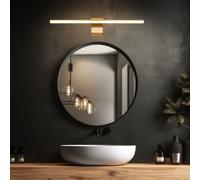 Éclairage Miroir Applique Murale IP44 LED Luminaire de Salle Bain Laiton Opale
