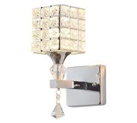 Éclairage Mural de Lampe Murale, Application Murale, Simple Golden Single Head K9 Crystal - Art Bedside Mirror Front Lamp Babin (Couleur: Chrysanthemum coloré, Taille: Lampe avec Ampoule)