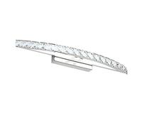 Éclairage Mural Led Pour Salle Den Avec Miroir Cristal, Luminaires de Bar Pour Maquillage Au-Dessus Du Miroir, Lampes de Coiffeuse Chromées Murales, Lampe de Miroir Murale Sur Étagère/Clear-3000K/54Cm