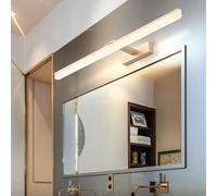 Éclairage Mural Miroir Salle de Bain Lampes Murales Rotative LED Luminaire Mural étanche IP44 Moderne Métal Applique Murale Angle Réglable 180° pour Sous-Sol Cuisine (Doré Lumière Neutre,60CM 14W)