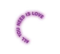 Eclairage néon all you need is love Violet G