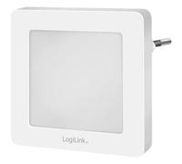 Éclairage nocturne à LED avec capteur crépusculaire LogiLink LED013 LED013 carré LED blanc chaud blanc