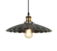 Éclairage Plafond à vis E27, Style Industriel Nordique, Ombre Lampe Suspendue métal en Forme Parapluie, café, Salle réunion, Pendant décoratif de Restaurant (B, 36 cm)