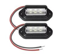 Éclairage Plaque D'immatriculation Universels Ampoules Feux Latéraux Blancs Plaques D'immatriculation Arrière Camions Camping-cars Et Remorques LED Étanches 12-24 V(2pcs black)