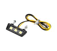 Éclairage Plaque Moto LED 12V Universel, Éclairage Plaque Immatriculation, Lumière Arrière de Moto avec 3 LED Mini, Feu Immatriculation Compact et Durable pour Motos Scooter Quad ATV Voiture, Faible