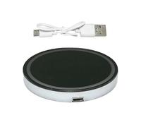 Éclairage Porte-Gobelet Auto - Dessous Lumineux LED | Support Verre Brillant 7 Couleurs avec Pad Phosphorescent | Tapis Isolant Antidérapant, Chargement USB Accessoires Boisson Intérieur