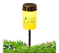 Éclairage pour les tombes du cimetière | Lampes décoratives | Lumières commémoratives LED avec piquet pour jardins, cimetières, allées, arrière-cour, maison et décoration de fête