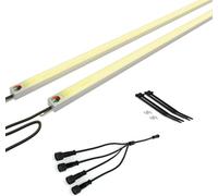 Éclairage pour parasol avec télécommande, lampes pour la restauration, 2-4 bandes LED, blanc chaud avec 1000 lumens, 2700 kelvins, éclairage agréable, modèle 2026 (Smart Erweiterungs Set)