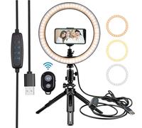 Éclairage Ring Light à Led avec trépied et Support Mobile, éclairage annulaire pour photographie et diffusion vidéo en direct