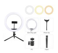 Éclairage ring light LED à intensité variable avec trépied de 2/1.5m,33/26cm,lumière chaude/froide,pour photographie,YouTube et TikTok -33CM Lamp Kit D