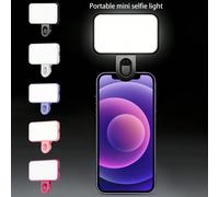 Éclairage selfie portable de poche, éclairage de conférence vidéo à clipser avec 3 modes d'éclairage, rechargeable, convient pour ordinateur portable/téléphone/tablette/appel Zoom/maquillage, pour sel