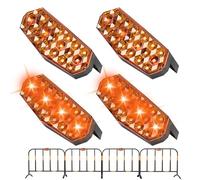 Éclairage Solaire d'Avertissement | Feux D'Avertissement Sans Fil Pour Voiture - 4 Feux d'Alarme LED pour Véhicules Motos Chantiers Nocturnes et Sécurité Routière