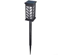 Éclairage solaire d'extérieur avec filament LED, étanche IP65, capteur automatique du crépuscule à l'aube, piquet de terre pour un placement sûr du jardin et des allées (D)