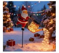 Éclairage solaire extérieur sprinkler avec support de père Noël fontaine décoration jardin extérieur lumières de Noël ECLAIRAGE