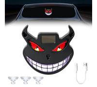 Éclairage Sourire Yeux de Diable pour Vitres de Voiture-Énergie Solaire