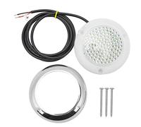 Éclairage sous-marin 108 LED pour bateau, 12 V, lumière blanche et bleue, éclairage LED marin pour yachts, bateaux, navires, PVC, acier inoxydable, diamètre 102 mm