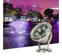 Eclairage Sous Marin - Spot LED Sous Marin 12 V, Lumière De Fontaine Sous-marine Étanche IP68, Lumière De Paysage Extérieure À Rotation Réglable, Pour Décorations De Fête De Piscine D'aquarium(White,9