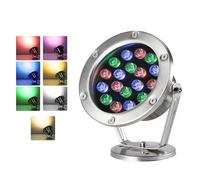 Eclairage Sous Marin - Spot LED Sous Marin 12 V, Lumière De Fontaine Sous-marine Étanche IP68, Lumière De Paysage Extérieure À Rotation Réglable, Pour Décorations De Fête De Piscine D'aquarium(White,9