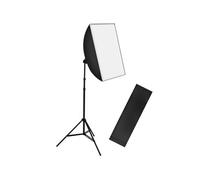 BOITE DE LUMIERE - TECTAKE - Kit Studio Photo 1 Lampe 55 W + Softbox + Trépied + Sac de Rangement