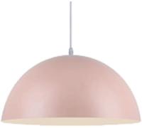 Éclairage Suspendu en Aluminium De Couleur Simple E27 Base Lampes Suspendues Semi-circulaires Lampe à Suspension De Ferme Industrielle pour Salle à Manger Foyer Chambre Cuisine, Pink, 50cm