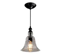 Éclairage suspendu en verre de modélisation de cloche de style américain pour la décoration de boutique de couloir plafonnier noir mat pour luminaire de bureau lustre de cuisine pour lumière de salle