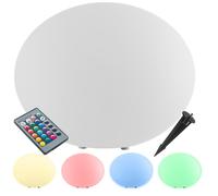 Eclairage - TECTAKE - Lampe boule avec ampoule LED LUMINOUS EYE et télécommande 12W - Blanc - Taille M 35 x 21,5 cm