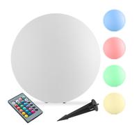 Eclairage - TECTAKE - Lampe boule avec ampoule LED LUMINOUS GLOBE et télécommande 12W - Blanc - Taille L 50 x 50 cm