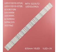 Éclairage TV LED tv pour Telefunken 32 pal535, MTV-3223LT2, MTV-3231LW, MTV-3229LTA2, TF-LED tv32S37T2, TF-LED tv32S38T2, TF-LED tv32S39T2S 2 Set Nipseyteko